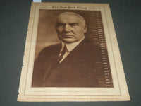 1920 NOV 7 NEW YORK TIMES ROTO SECTION - WARREN G. HARDING PRESIDENT - NT 7107