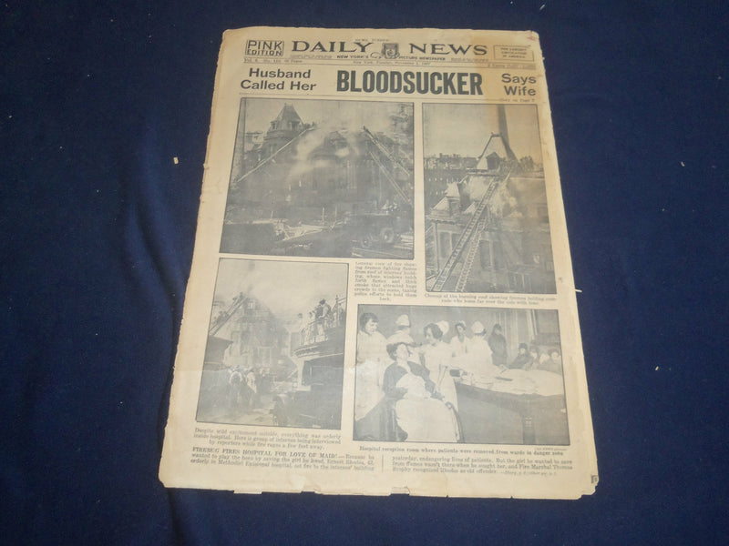 1927 NOVEMBER 1 NEW YORK DAILY NEWS NEWSPAPER - FIRED HOSPITAL - NP 5576