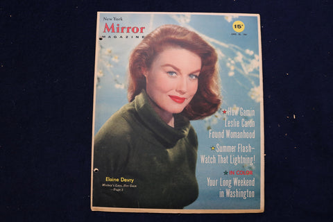 1961 JUNE 25 NY MIRROR MAGAZINE - ELAINE DEVRY COVER - E 22272