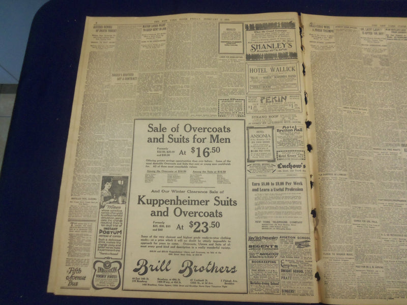 1918 FEBRUARY 1 NEW YORK TIMES - AMERICAN TROOPS NOW ON BATTLE FRONT - NT 8227