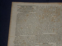 1833 SEPTEMBER 5 THE GLOBE NEWSPAPER - U.S. BANK - JACKSON - NP 5076