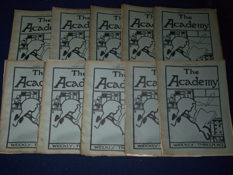 1898-1899 THE ACADEMY WEEKLY REVIEW OF LITERATURE LOT OF 35 - LONDON - O 2232
