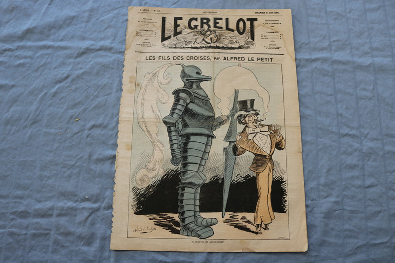 1873 JUNE 15 LE GRELOT NEWSPAPER - LES FILS DES CROISES - FRENCH - NP 8624