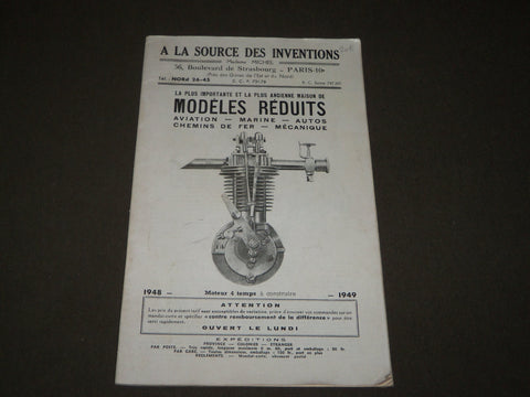 1948-1949 MADAME MICHEL MODÈLES RÉDUITS AVIATION MARINE FRENCH CATALOGUE- FR 727