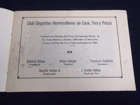 1958 SEPTEMBER CLUB DEPORTIVO HERMOSILLENSE DE CAZA TIRO Y PESCA PROGRAM- J 8562