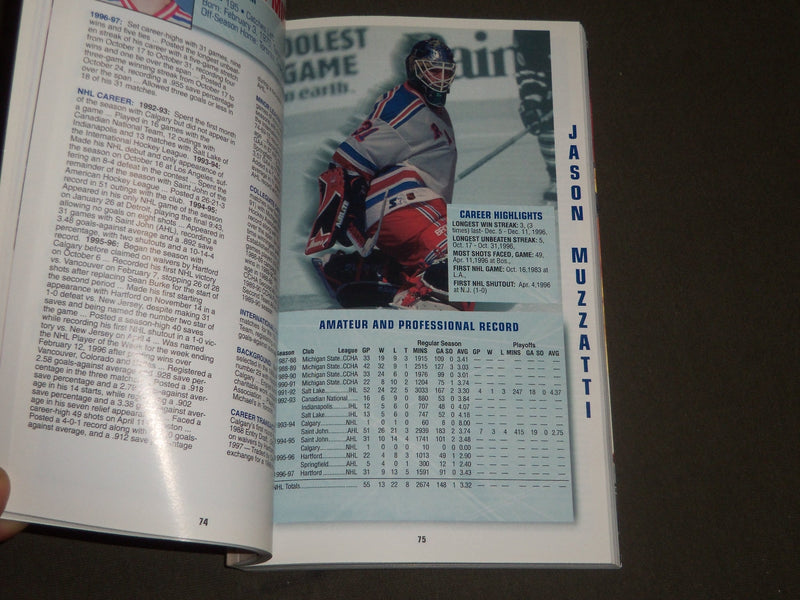 1989-1998 NEW YORK RANGERS YEARBOOKS - MEDIA GUIDES - NICE PHOTOS - O 1733