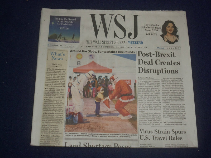 2020 DEC 26-27 THE WALL STREET JOURNAL - POST-BREXIT DEAL CREATES DISRUPTIONS