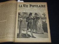 1885 APRIL-JUNE LA VIE POPULAIRE FRENCH MAGAZINE BOUND VOLUME - ZOLA - R 89C