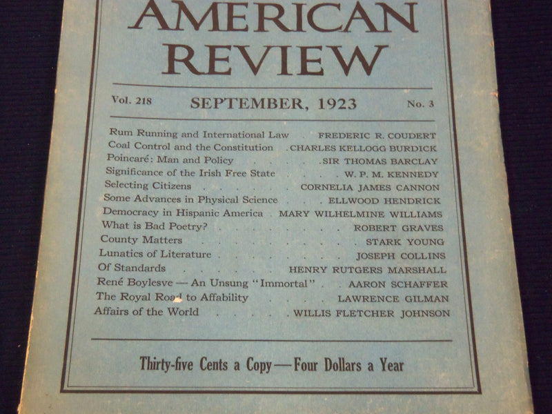 1923 NORTH AMERICAN REVIEW LOT OF 12 COMPLETE YEAR - STORIES/ARTICLES - WR 657