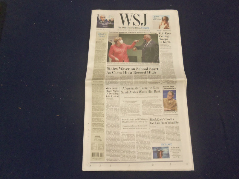 2020 JULY 18-19 WALL STREET JOURNAL NEWSPAPER - STATES WAVER ON SCHOOL START