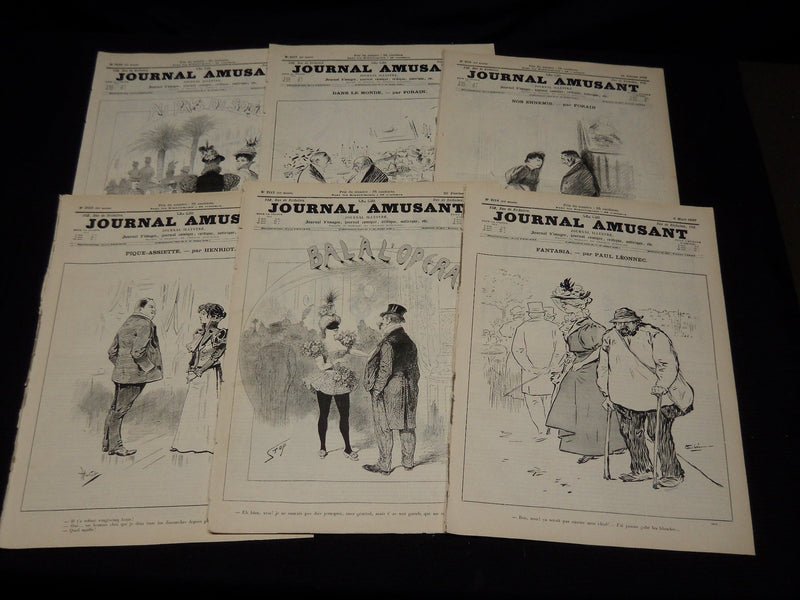 1897 JOURNAL AMUSANT ILLUSTRE FRENCH MAGAZINE LOT OF 29 - FASHION ILLUS- O 3197D