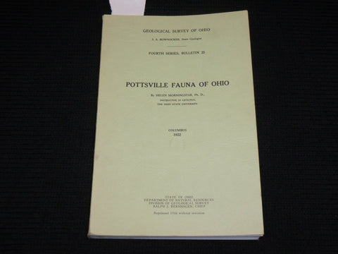 1966 POTTSVILLE FAUNA OF OHIO BOOK - GEOLOGICAL SURVEY OF OHIO - J 7049