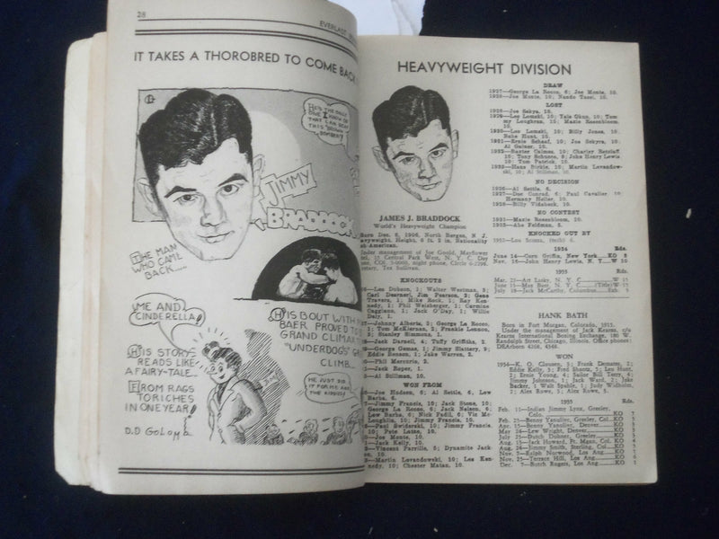 1936 EVERLAST BOXING RECORD BOOK - J 6495