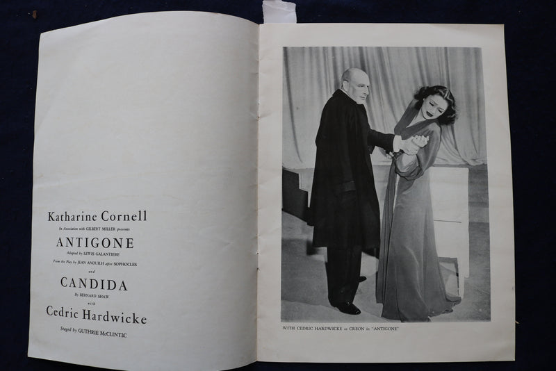 1940'S KATHERINE CORNELL - ANTIGONE AND CANDIDA - PROGRAM - K 1681