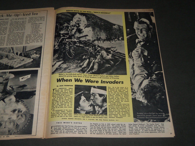 1950 JULY 2 SUNDAY MIRROR MAGAZINE SECTION - GIGI PERREAU COVER - J 2903