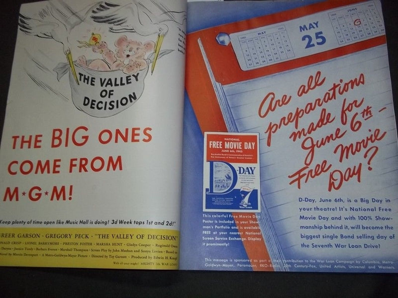 1945 MAY 26 SHOWMEN'S TRADE REVIEW MAGAZINE - GREAT MOVIE ADS - II 4722