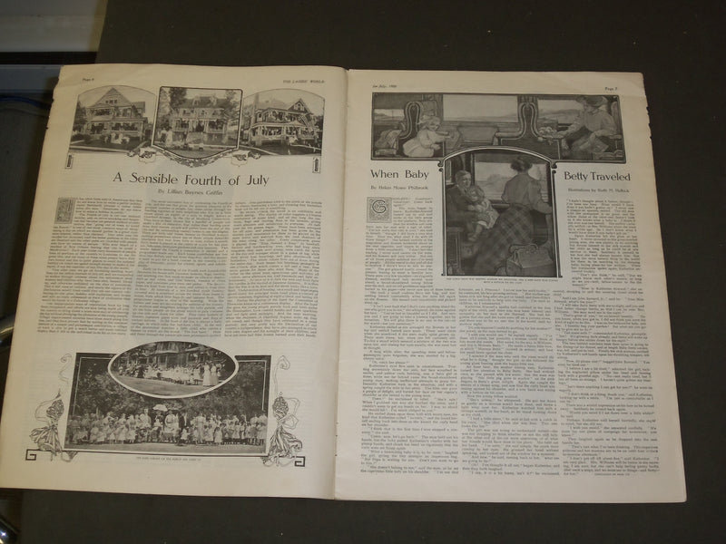 1908 JULY THE LADIES' WORLD MAGAZINE - GREAT PHOTOS AND ADS - B 4010