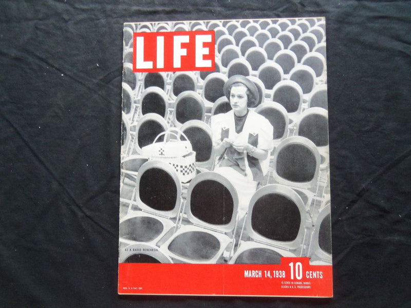 1938 MARCH 14 LIFE MAGAZINE - JANE FROMAN AT RADIO REHERSAL - L 69