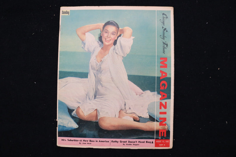 1957 AUGUST 11 CHICAGO SUNDAY TRIBUNE MAGAZINE - KATHY GRANT COVER - E 25496