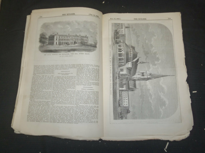1865 FEBRUARY 18 THE BUILDER ARCHITECT MAGAZINE - ILLUSTRATIONS - ST 415D