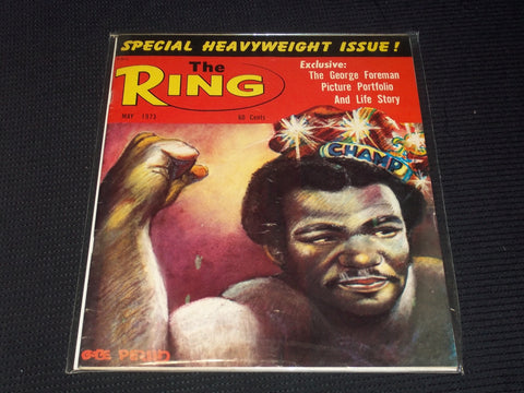1973 MAY THE RING MAGAZINE - GEORGE FORMAN FRONT COVER - E 3968