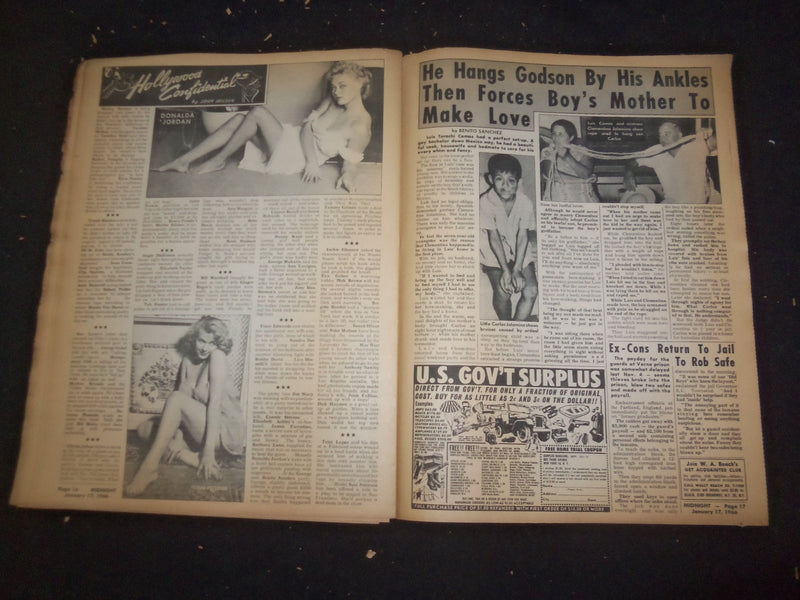 1966 JANUARY 17 MIDNIGHT NEWSPAPER - SON BURIES DAD ALIVE - NP 7358