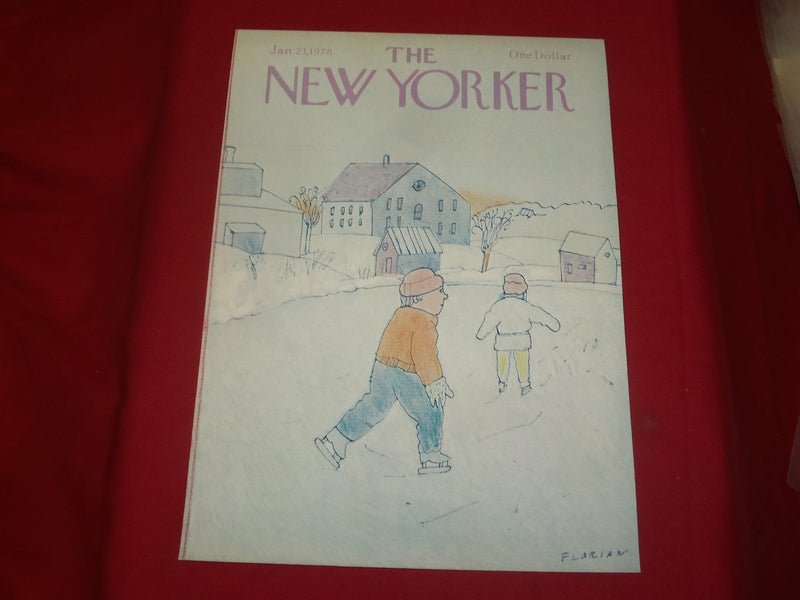1978 JANUARY 23 NEW YORKER MAGAZINE FRONT COVER ONLY - GREAT ART FOR FRAMING