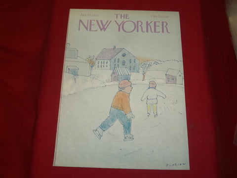 1978 JANUARY 23 NEW YORKER MAGAZINE FRONT COVER ONLY - GREAT ART FOR FRAMING