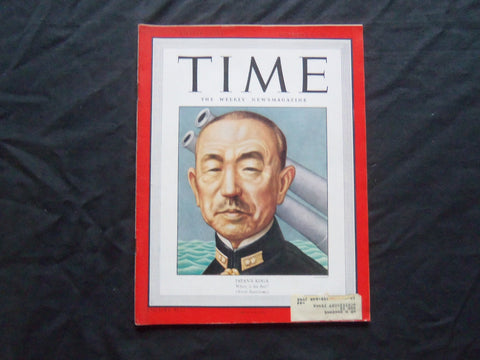 1943 NOVEMBER 8 TIME MAGAZINE - JAPAN'S ADMIRAL MINEICHI KOGA - T 889