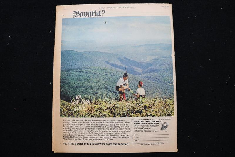1967 APRIL 9 SUNDAY NY NEWS COLOROTO MAGAZINE - MARY LASKER COVER - E 25481