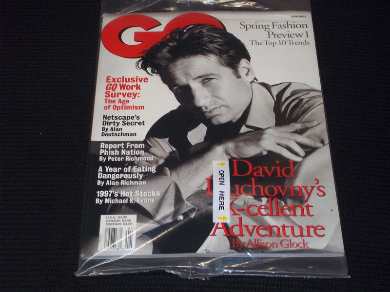 1997 JANUARY GQ MAGAZINE - DAVID DUCHOVNY FRONT COVER - E 17093