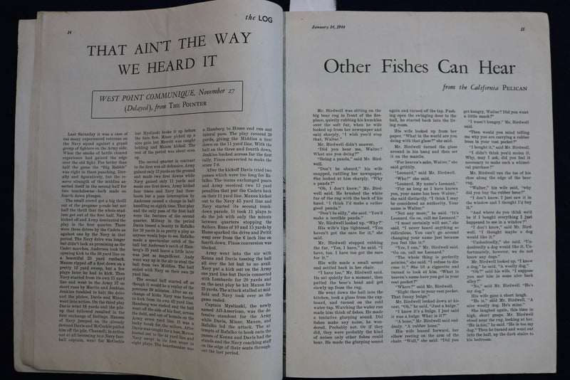 1944 JANUARY 14 THE WATAUGAN MAGAZINE FOR COLLEGE MEN - ANNAPOLIS - K 809