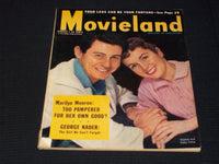 1956 AUGUST MOVIELAND MAGAZINE - DEBBIE & EDDIE FISHER FRONT COVER - E 13668
