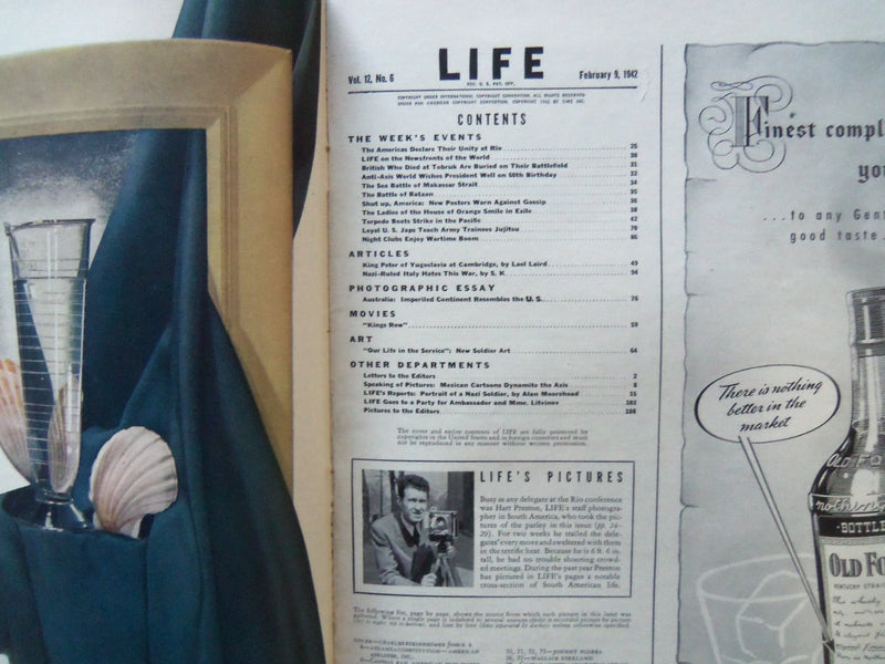 1942 FEBRUARY 9 LIFE MAGAZINE - VERSAILLES NIGHTCLUB CHORUS IN NEW YORK - L 273