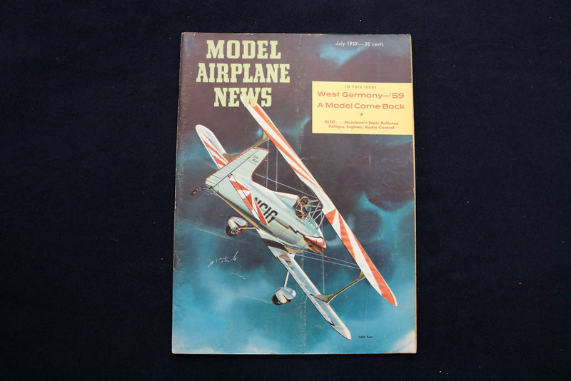 1959 JULY MODEL AIRPLANE NEWS MAGAZINE - LITTLE TOOT COVER - E 11546