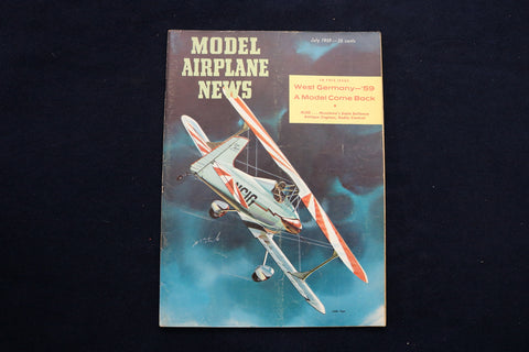 1959 JULY MODEL AIRPLANE NEWS MAGAZINE - LITTLE TOOT COVER - E 11546