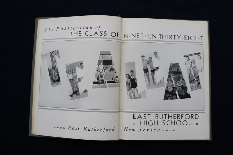 1938 TEA LEAF EAST RUTHERFORD HIGH SCHOOL YEARBOOK- EAST RUTHERFORD, NJ- YB 3454