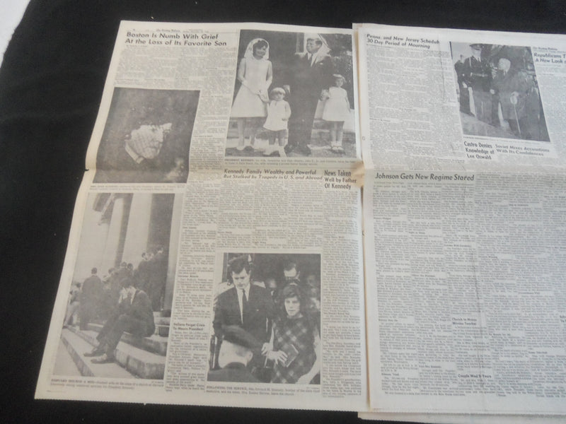 1963 NOV 24 SUNDAY BULLETIN NEWSPAPER-KENNEDY TO BE BURIED IN ARLINGTON- NP 5813