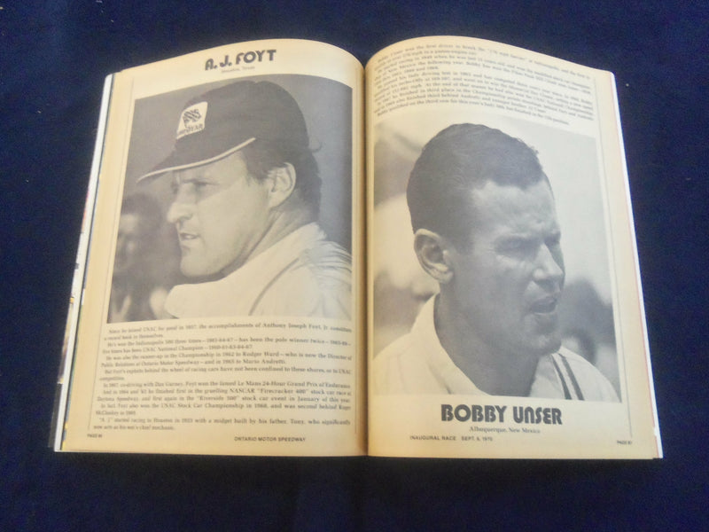 1970 SEPTEMBER 6 THE CALIFORNIA 500 RACING PROGRAM - INAUGURAL RACE - SP 3898C