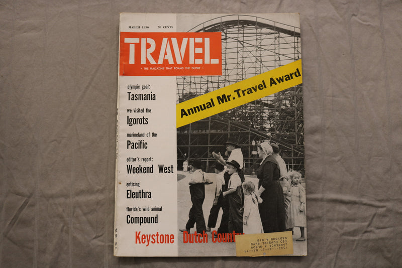 1956 MARCH TRAVEL MAGAZINE - KEYSTON DUTCH COUNTRY COVER - B 454D