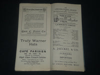 1906 NEW YORK HIPPODOME A SOCIETY CIRCUS PROGRAM - NICE ADS - J 4223