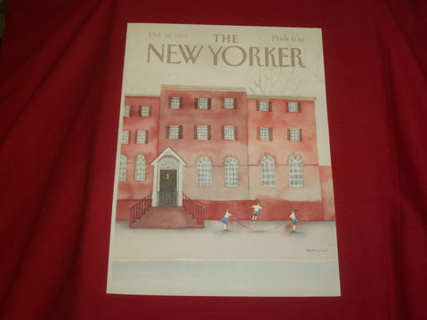 1985 OCTOBER 28 NEW YORKER MAGAZINE FRONT COVER ONLY - GREAT ART FOR FRAMING