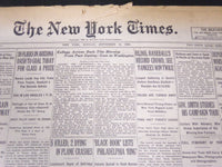 1928 SEPTEMBER 2 NEW YORK TIMES - 85,265 SEE YANKEES WIN TWICE - NT 5355