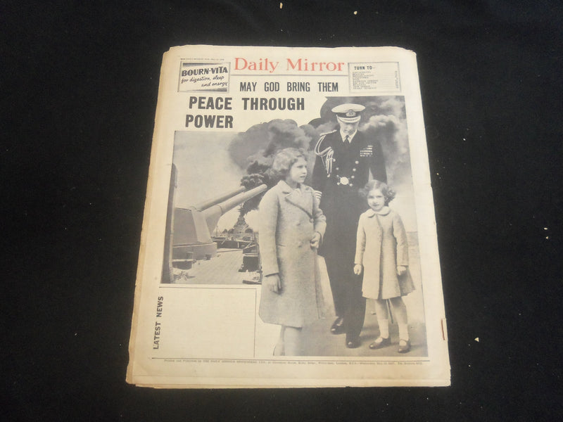 1937 MAY 12 DAILY MIRROR NEWSPAPER - LONDON - OUR KING, QUEEN, CROWN - NP 5752