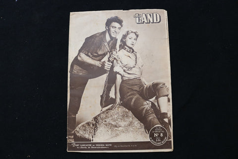 1951 FEB 24 ONS LAND MAGAZINE - BURT LANCASTER & VIRGINIA MAYO COVER - E 25253