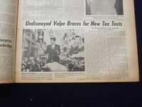 1965 NOV 20 BOSTON RECORD AMERICAN NEWSPAPER-MAYOR DEFENDS POVERTY CORPS-NP 6305