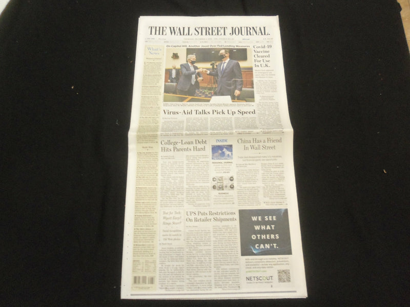 2020 DECEMBER 3 THE WALL STREET JOURNAL - VACCINE CLEARED FOR USE IN U.K.