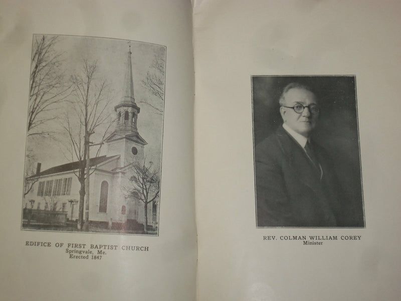 1933 HISTORY, YEAR BOOK & DIRECTORY FIRST BAPTIST CHURCH -SPRINGVALE, ME- J 4452
