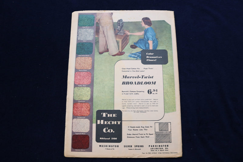1952 APR 6 WASHINGTON STAR PICTORIAL MAGAZINE - CHERRY BLOSSOM COVER - E 23311