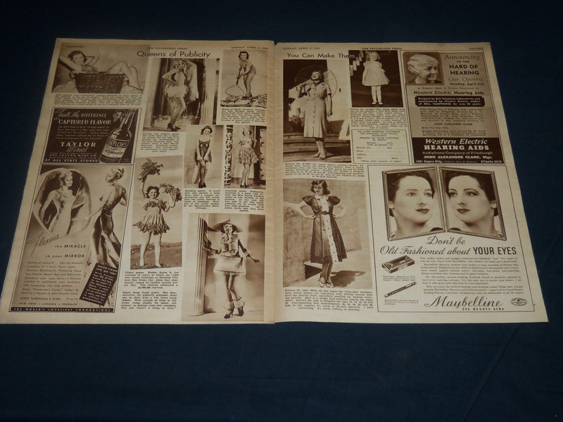 1939 APRIL 2 THE PITTSBURGH PRESS SUNDAY ROTO SECTION - GINGER ROGERS - NP 4596